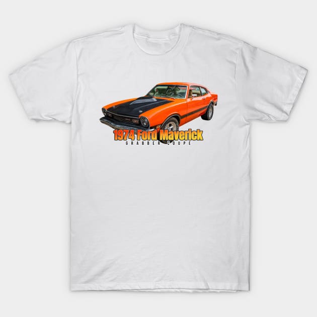 1974 Ford Maverick Grabber Coupe T-Shirt by Gestalt Imagery